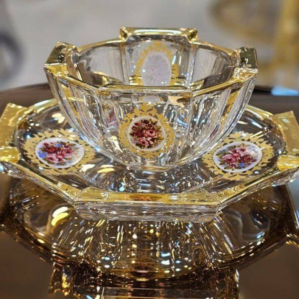 پیش دستی و پیاله استیج گل رز
