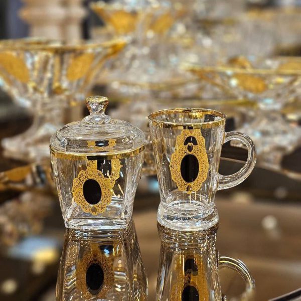 فنجان رویال مشکی طلاکوب 1