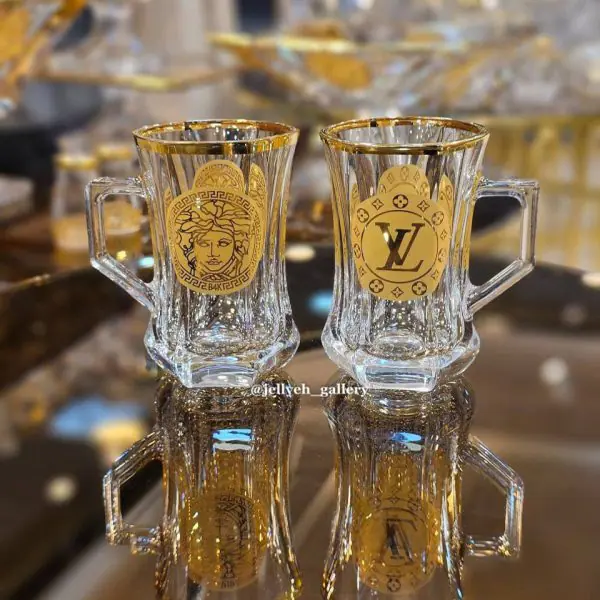 فنجان در طلاکوب مدل گلکسی