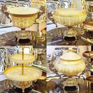 Jellveh 21 سرویس ۴ تکه پذیرایی طلاکوب خاتون 01