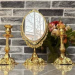 آینه و شمعدان فلزی وارداتی 01